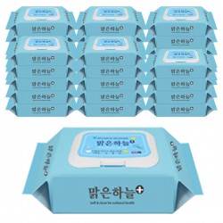 Clear sky plus wet tissue 80 sheets × 30 packs school supplies nursing hospital
