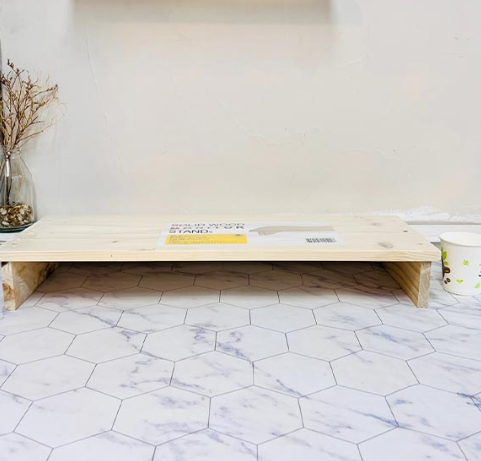Wood monitor stand