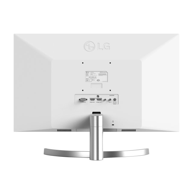 LG 24ML600SW 24 Inch White Monitor IPS Wide Field View Office Suitable for Home Office Slim Bezel Speaker Built-in
