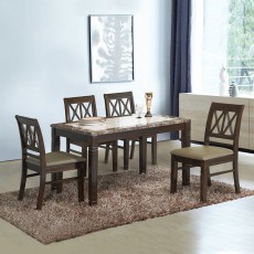 Janice 4 Person Marble Table Set Chair Type > Furniture/DIY