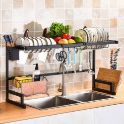 Boswiz Space-utilized plate holder sink stainless steel 2-tier tableware drying rack BOS-DR85