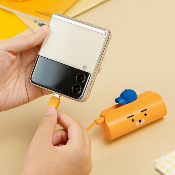 Kakao Friends Hipster Docking Type Auxiliary Battery 5,000 mAh (C Type / 8 pins)