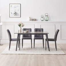 East and West Household Empty Meister Easy Care Ceramic Table Set for 4 People 6 People (With Chair)