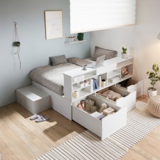 East-West Furniture Noah Space Multi-Big Storage Bunker Bed (+Mattless Selection)