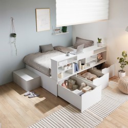 East-West Furniture Noah Space Multi-Big Storage Bunker Bed (+Mattless Selection)