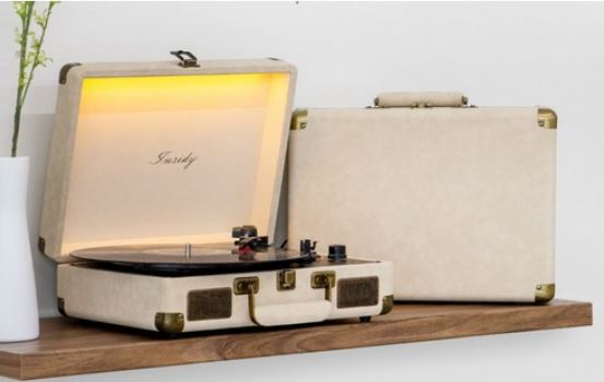 INSIDE LED Mood Lamp Lighting Bluetooth LP Turntable Player Speaker