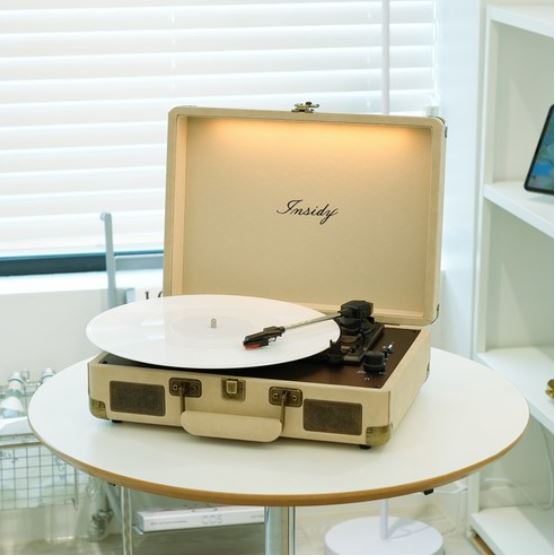 INSIDE LED Mood Lamp Lighting Bluetooth LP Turntable Player Speaker