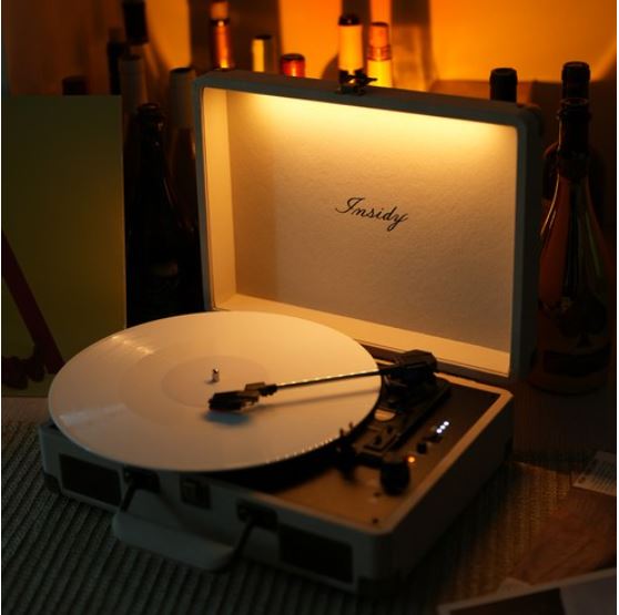 INSIDE LED Mood Lamp Lighting Bluetooth LP Turntable Player Speaker