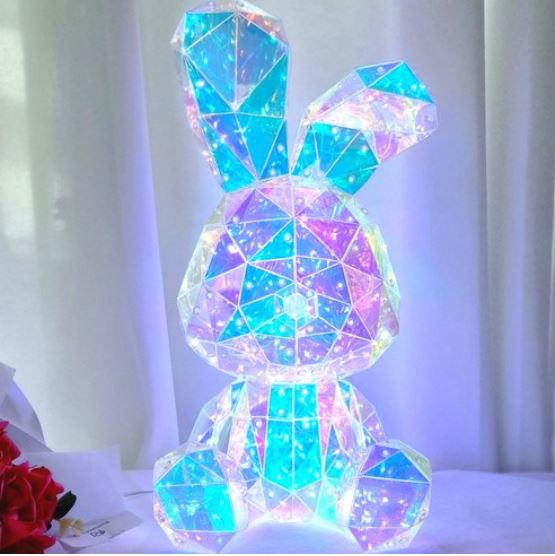 mood lamp feeding lamp rabbit LED hologram interior lighting sleeping lamp bedroom mood lamp