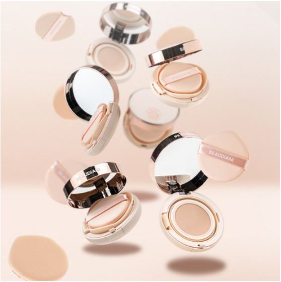 Budiani Flight Attendant Fact Duty Free Shop Cover Good Pore Attendant Solid Water Glow Foundation Cushion Cushion Foundation Cushion 12g, Cover Daily No. 2, 1