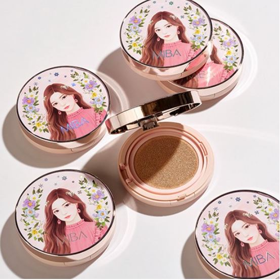 Miba Wang Cushion Season 2 Large Capacity 25 g Original Product + 25 g Refill x 2p Set, No. 21 Bright Skin, 1 Set