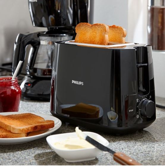 Phillips Daily Collection Toaster Black