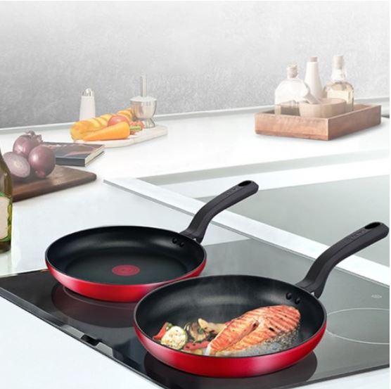 Tefal Induction Red Delight Frying Pan Set of 2