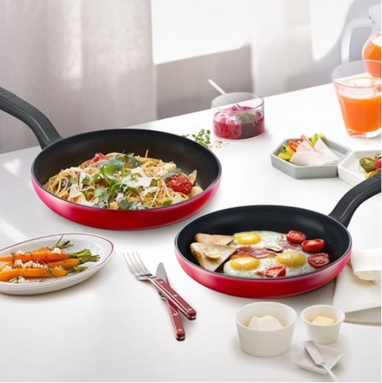 Tefal Induction Red Delight Frying Pan Set of 2
