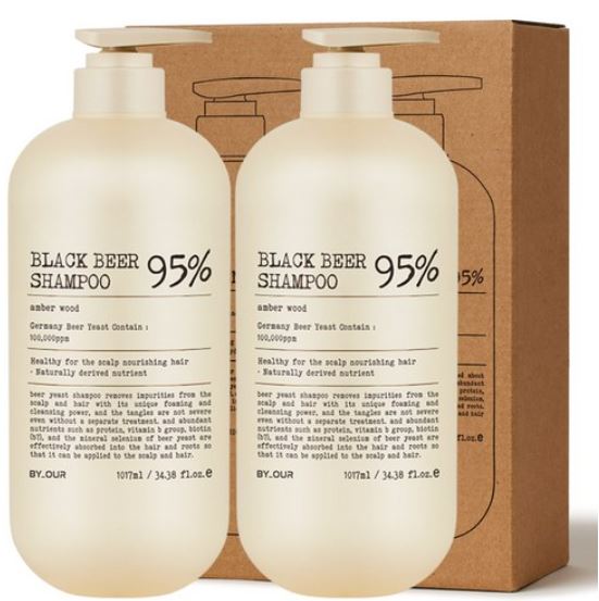Biauer Beer Yeast Black Beer East Shampoo, 1017 ml, 2 ea