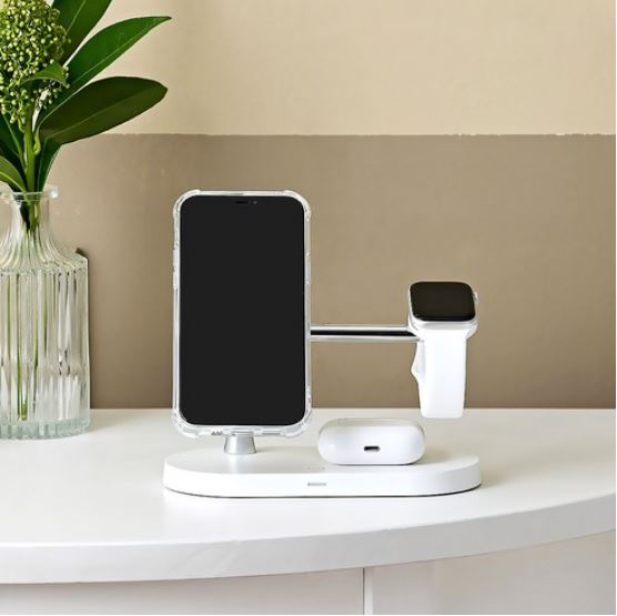 Manreb 3-in-1 + 1 Apple Watch iPhone Maxafe Wireless Charger Cradle