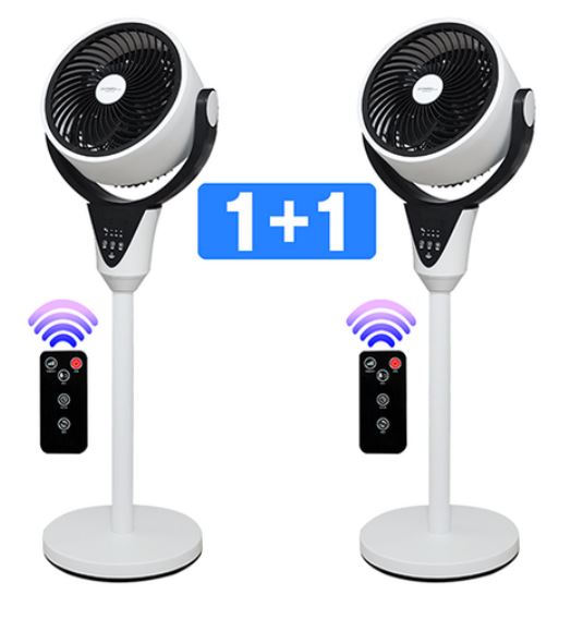 Two stand remote air circulators