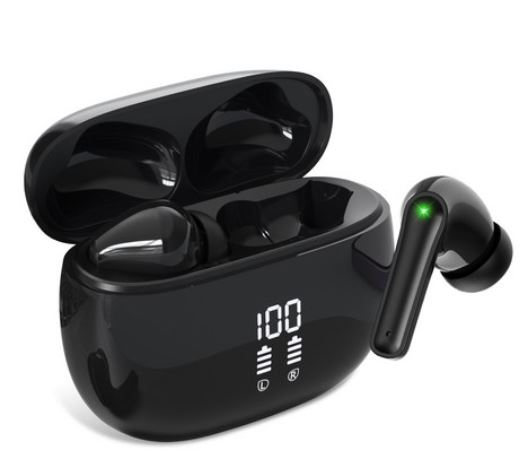 KONLI Noise Cancelling Kernel-Type Wireless Bluetooth Earphones Waterproof Black