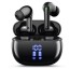 KONLI Noise Cancelling Kernel-Type Wireless Bluetooth Earphones Waterproof Black
