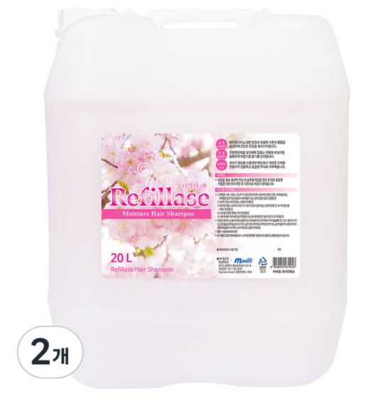 Refill Lase Large Capacity Moisture Shampoo, 20 L, 2 Pieces