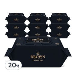 Brown VIP Gold Blue Baby Wet Tissue Cap Type 80 Sheets, 70 Sheets, 20 Packs