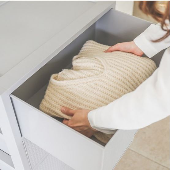 Comet 4 Tier Rattan Drawer Wide 600