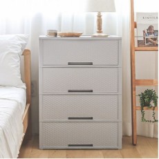 Comet 4 Tier Rattan Drawer Wide 600
