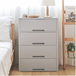 Comet 4 Tier Rattan Drawer Wide 600