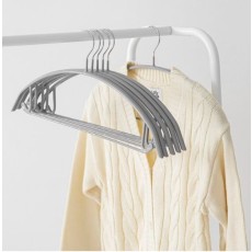 Comet Home Shoulder Anti-Horn Nonslip Hanger, Gray, 30 Pieces
